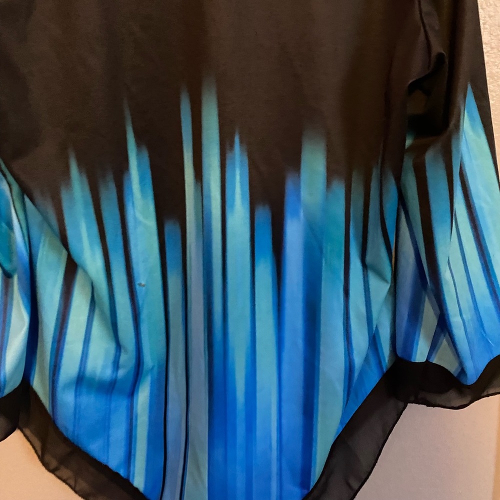 A light blue blouse